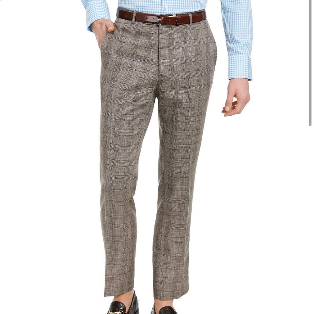 Men's Dover Slim Fit Plaid Dress Pants